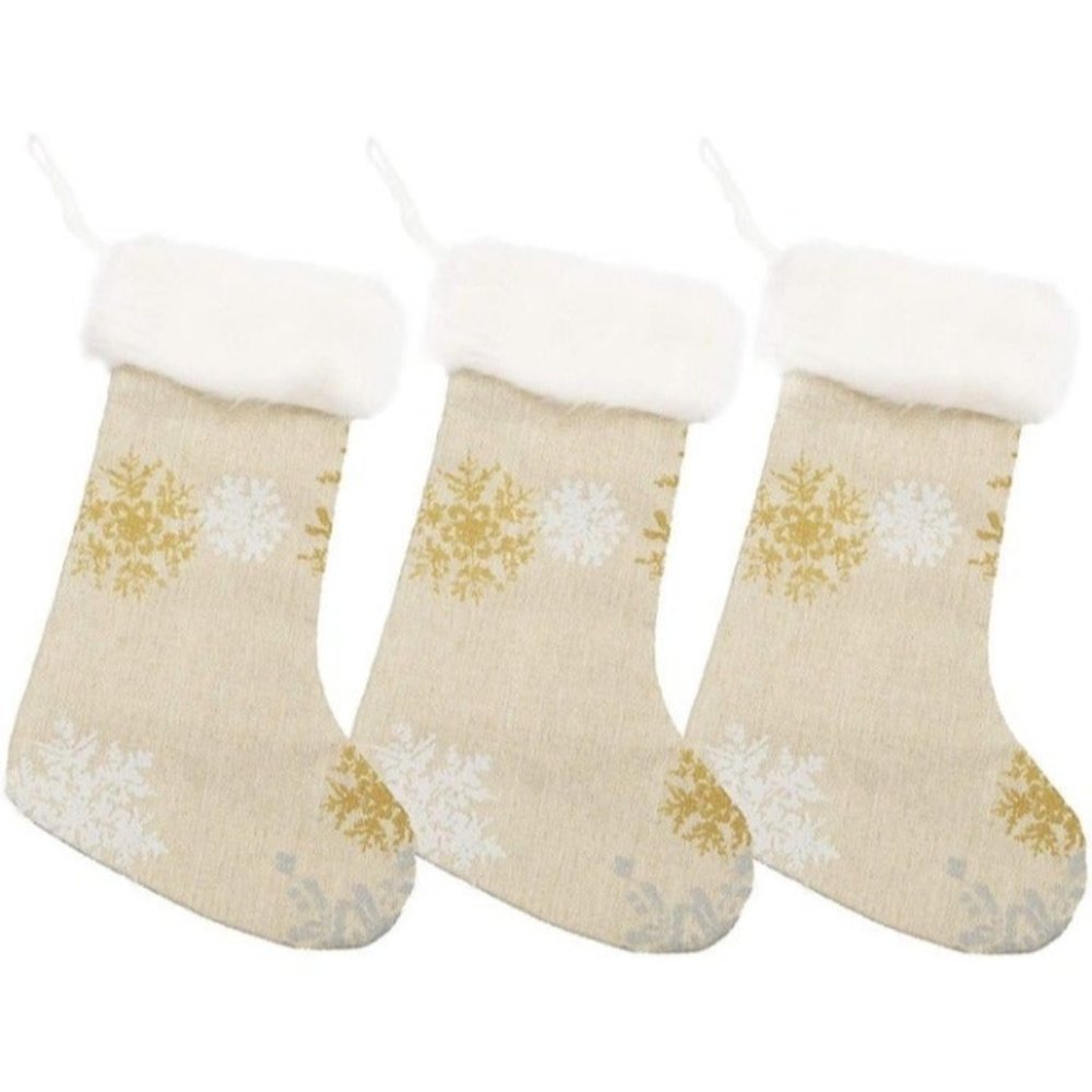 New Snow Pattern and Faux Fur Stockings